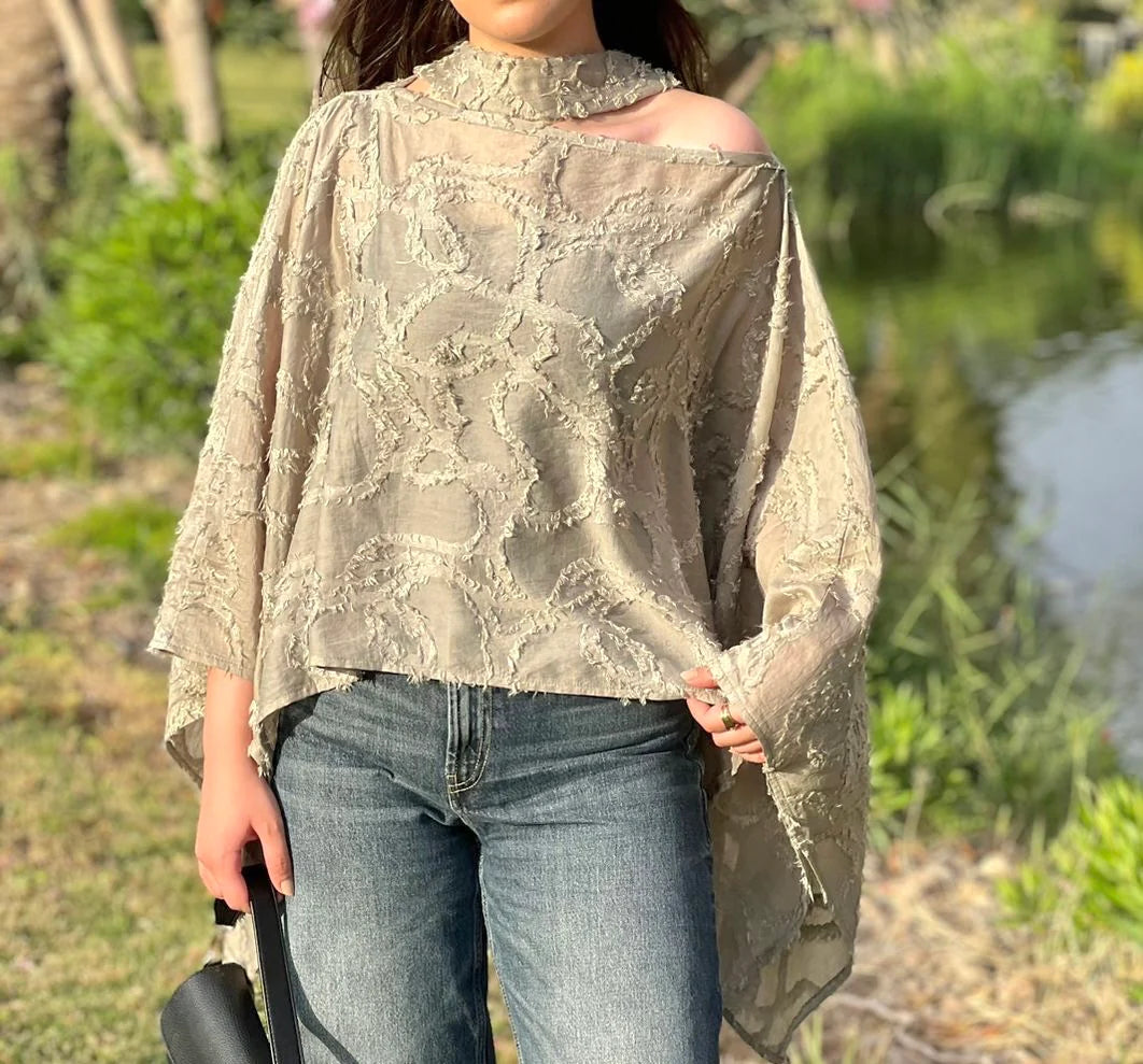 Flowy Cape Blouse
