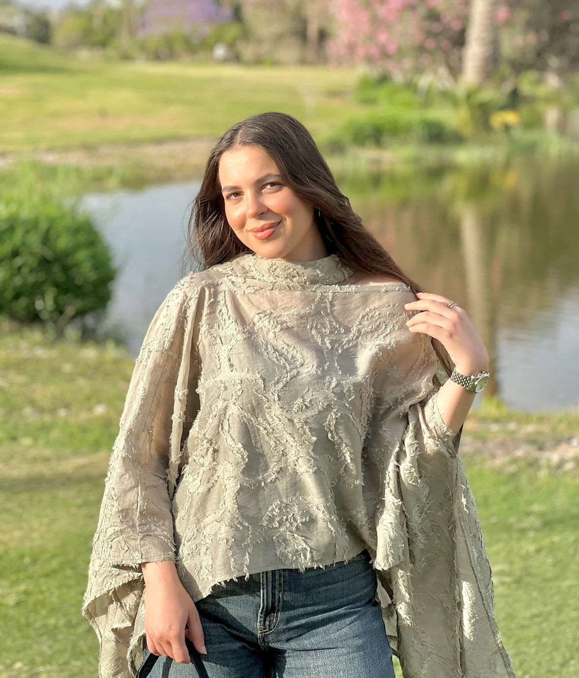 Flowy Cape Blouse