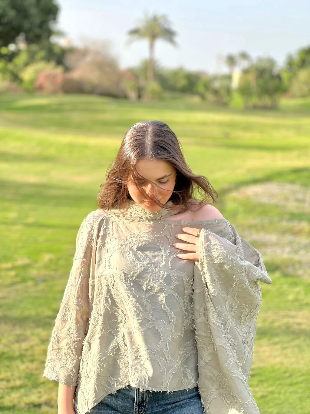 Flowy Cape Blouse