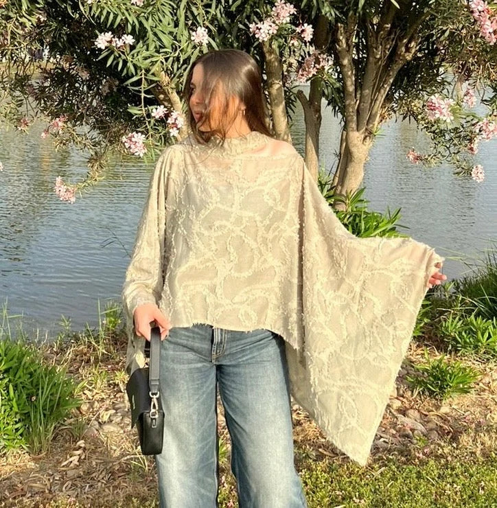 Flowy Cape Blouse