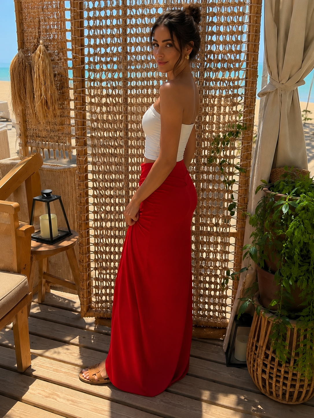 Ruby Ring Linen Skirt